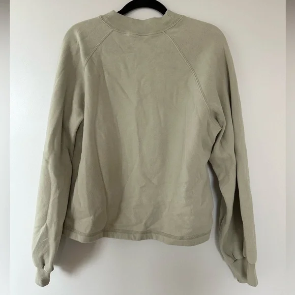 Abercrombie & Fitch Mock Neck Sweatshirt Light Green - Picture 2 of 3